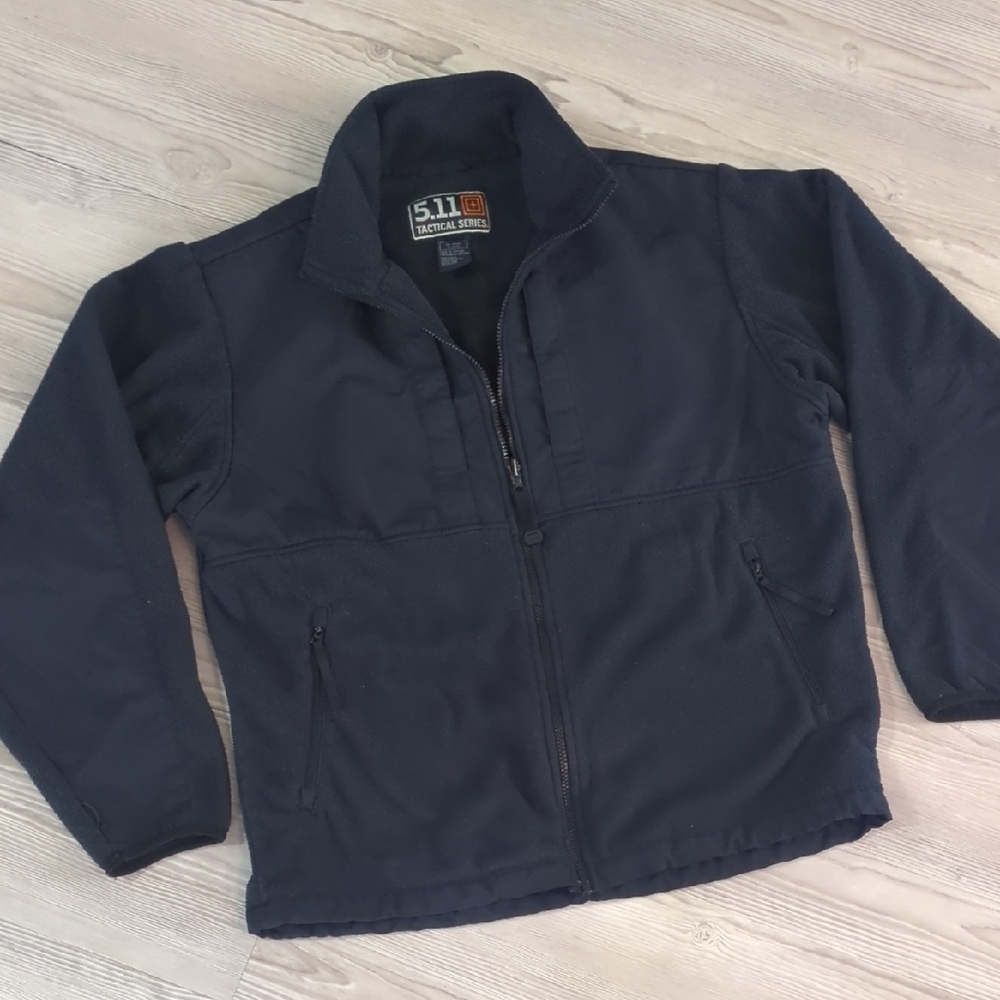 5.11 Tactical Series L Dark Blue Jacket with Velcro Chest Pockets Adjustable